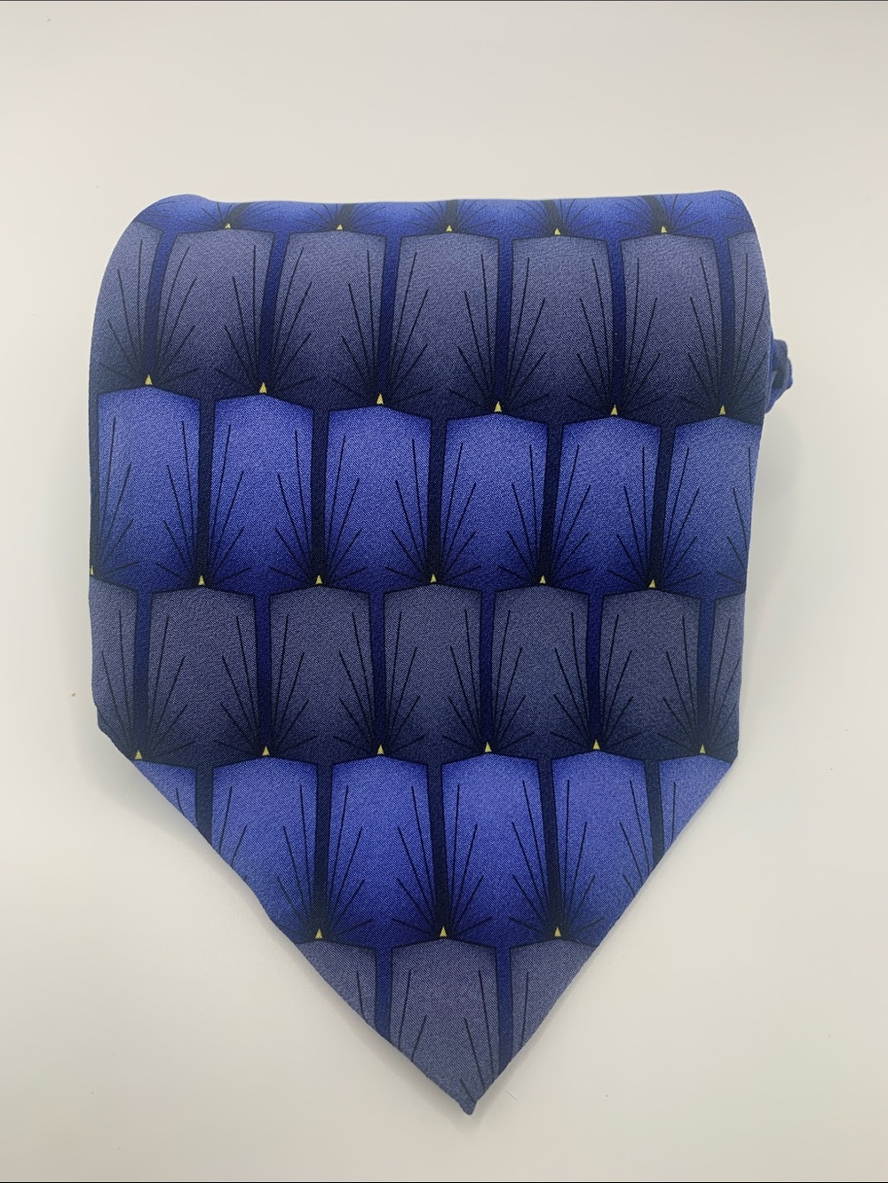 Vintage Grateful Dead Geometric Blue Pattern Tie, Fade Away Twelfth Set.